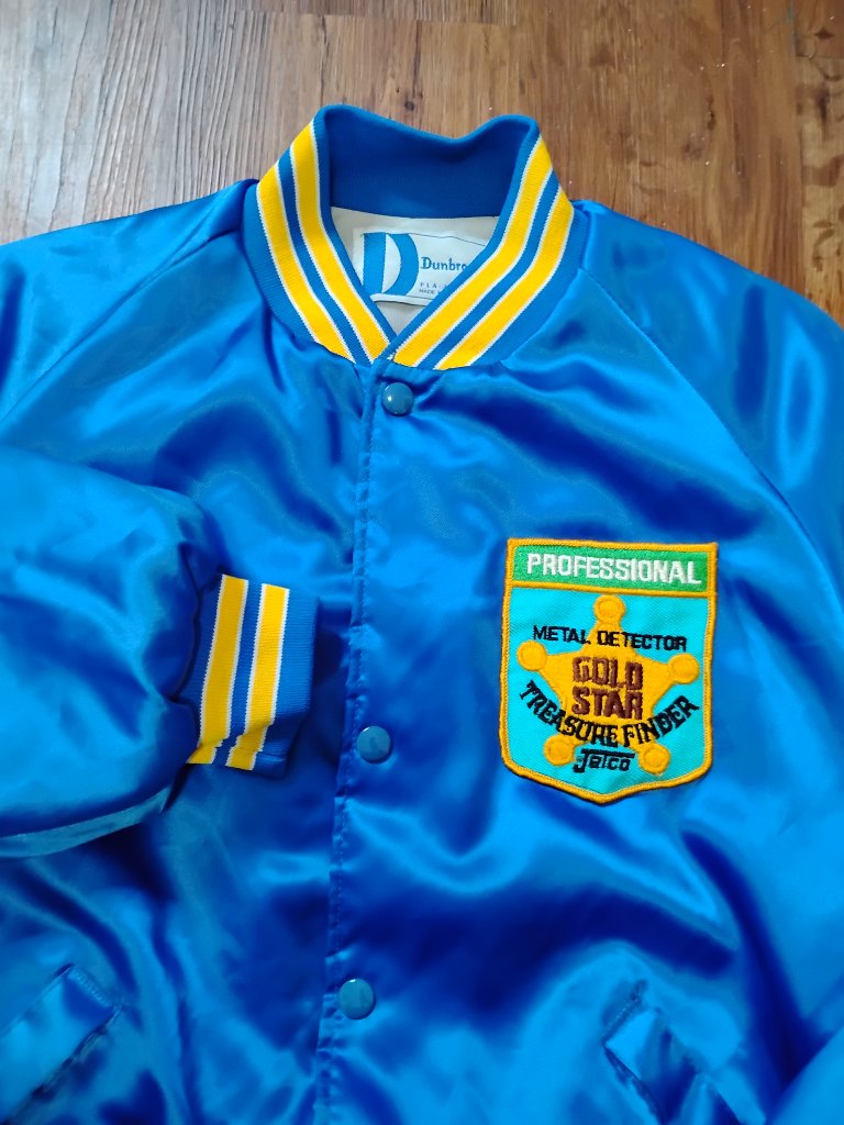 Deadstock Vintage Professional Metal Detector Treasure Hunter Satin Jacket